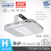 80W Ik10 IP66 Rated LED High Bay with Mean Well Driver and Philips Chips
